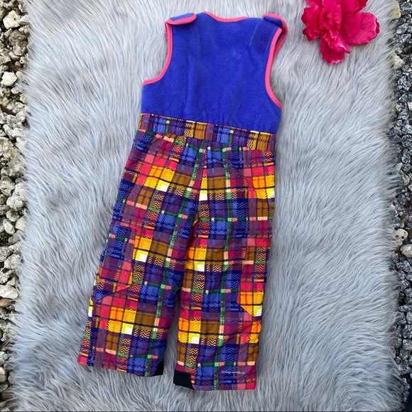 Columbia Toddler Girl Plaid Snow Bib 3T - Picture 7 of 10